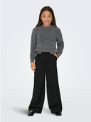 KOGPIUMO GLITTER L/S O- NECK KNIT BLACK