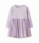 NMFDOTIANA LS DRESS - LAVENDER FOG