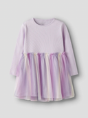 NMFDOTIANA LS DRESS - LAVENDER FOG