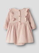 NBFDEMBE LS LOOSE BODY DRESS LIL - PEACH WHIP