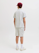 JJECOBA JORCOBA STRIPE RESORT SHIRT SS SN JNR - CLOUD DANCER
