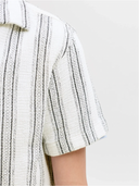 JJECOBA JORCOBA STRIPE RESORT SHIRT SS SN JNR - CLOUD DANCER