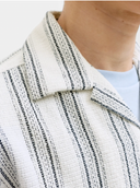 JJECOBA JORCOBA STRIPE RESORT SHIRT SS SN JNR - CLOUD DANCER