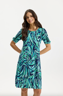 LUCETTE DRESS 1/2 SLEEVES - AQUA GREEN