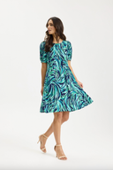 LUCETTE DRESS 1/2 SLEEVES - AQUA GREEN