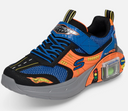 SKECHERS GARAGE BLK/BLU/ORANGE