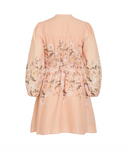 VIZANILA GIL L/S SHORT DRESS/DC/LN/1 PEACH PARFAINT