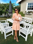 VIZANILA GIL L/S SHORT DRESS/DC/LN/1 PEACH PARFAINT