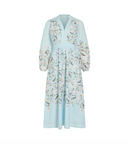 VIZANILA GIL L/S MIDI DRESS/DC/LN NANTUCKET BREEZE
