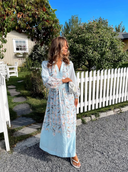 VIZANILA GIL L/S MIDI DRESS/DC/LN NANTUCKET BREEZE