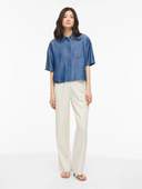 VITEVIRA 2/4 SHIRT/VOL MEDIUM BLUE DENIM
