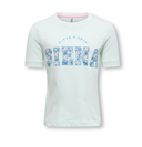 KMGFIE LIFE SS REG PRINTED TEE JRS - WAN BLUE/SIENA