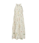 VICLEA S/L HALTERNECK ANKLE DRESS - BIRCH/BIG FLOWER
