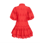 VISMILLA 2/4 SHORT DRESS - HIBISCUS