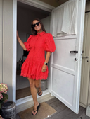 VISMILLA 2/4 SHORT DRESS - HIBISCUS