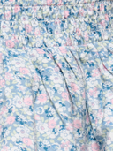 KMGBELLE LAYERED SMOCK SKORT - FADED DENIM/DITSY FLOW