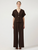 YASRANIA HW STRAIGHT PANTS - EX COFFEE BEAN