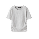 NLFNOVEGAT SS SHORT S TOP - LIGHT GREY MELANGE