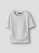 NLFNOVEGAT SS SHORT S TOP - LIGHT GREY MELANGE