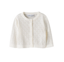 NBFDESINA LS SHORT KNIT CARD BABY - CLOUD DANCER