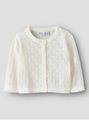 NBFDESINA LS SHORT KNIT CARD BABY - CLOUD DANCER