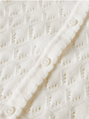 NBFDESINA LS SHORT KNIT CARD BABY - CLOUD DANCER