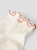 NBFFIDUCIA SOCK LIL - COCONUT MILK/MISTY ROSE