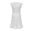 KOGHILLARY V NECK DRESS - CLOUD DANCER BLUE FLOWERS