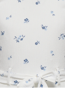 KOGHILLARY V NECK DRESS - CLOUD DANCER BLUE FLOWERS