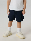 NMMOLI SWEAT SHORTS UNB - DARK SAPPHIRE