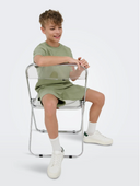 OSJKIAN LIFE REG STRP SHORT JRS - SEAGRASS