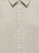 OSJCAIDEN LIFE LS LINEN SHIRT - CHINCHILLA