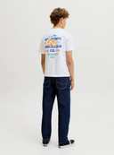 JORRIVIERA VINTAGE POSTER BACK TEE JNR - BRIGHT WHITE