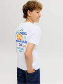JORRIVIERA VINTAGE POSTER BACK TEE JNR - BRIGHT WHITE