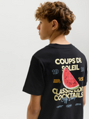 JORRIVIERA VINTAGE POSTER BACK TEE JNR - BLACK