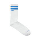JACDANNY TENNIS SOCKS 5 PACK JNR - WHITE/BLACK LOGO BELLWETHER BLUE
