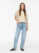 VIHARISA CREW NECK 2/4 SWEAT TOP - BIRCH