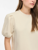 VIHARISA CREW NECK 2/4 SWEAT TOP - BIRCH