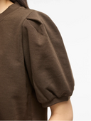 VIHARISA CREW NECK 2/4 SWEAT TOP - SLATE BLACK