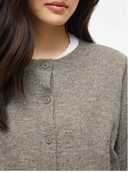 VILIGA 2/4  O-NECK KNIT CARDIGAN - FALCON MELANGE