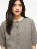 VILIGA 2/4  O-NECK KNIT CARDIGAN - FALCON MELANGE