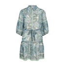 VIPRAYA PRINTED SHORT DRESS - CLOUD DANCER/ENAMEL/ICE
