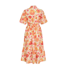VIALINIA SOL 2/4 MIDI SHIRT DRESS - SNOW WHITE/FLOWERS