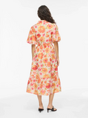 VIALINIA SOL 2/4 MIDI SHIRT DRESS - SNOW WHITE/FLOWERS