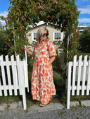 VIALINIA SOL 2/4 MIDI SHIRT DRESS - SNOW WHITE/FLOWERS