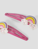NMFLUNICORN 2P HAIRCLIP - FLOWERING GINGER RAINBOW