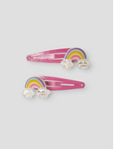 NMFLUNICORN 2P HAIRCLIP - FLOWERING GINGER RAINBOW
