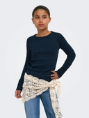 KOGLUCKY L/S O NECK TOP JS - SKY CAPTAIN