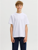 JJEBARRON TEE SS O-NECK JNR - WHITE