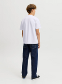 JJEBARRON TEE SS O-NECK JNR - WHITE